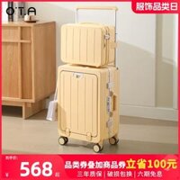 OTA mở trước vali xe đẩy rộng dành cho nữ lên máy bay 2024 hộp du lịch nhỏ cao cấp 20 inch dành cho mẹ và con vali lock and lock