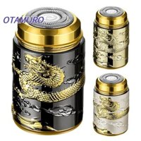 OTAMURO Dao cạo râu điện, Tông đơ râu hợp kim kẽm có độ ồn thấp, Máy cạo râu điện chống nước chạm khắc rồng Trung Quốc di động dành cho du lịch