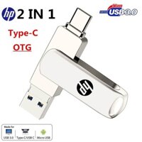 Otg HP kim loại pendrive 2TB 1TB 512G 256GB 128G 64G 32G 16G 8G type-c usb3.0 pendrive kép tốc độ cao Ổ đĩa Flash USB pendrive loại c