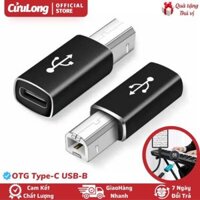 OTG Type C Sang USB Type B chuyển kiểu C ra đầu kiểu B vuông 2.0 MIDI nối cho máy in máy fax scanner nhạc cụ đàn Piano trống điện tử DJ