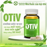 Otiv Bổ não hộp 30 viên dưỡng não - Có tem tích điểm - Tuần hoàn não từ thảo dược, hoạt huyết dưỡng não