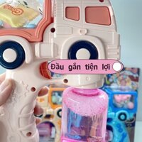 Oto đồ chơi thổi bong bóng CÓ ĐÈN - CÓ NHẠC Súng đồ chơi bắn bong bóng xà phòng hình xe oto có đèn