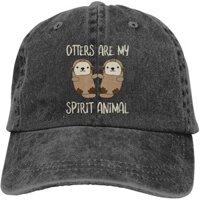 Otters là Của Tôi Trong Tinh Thần Động Vật Mũ Bóng Chày Ngộ nghĩnh Unisex Mềm Casquette Mũ Thời Trang Denim Mũ Vintage Có Thể Điều Chỉnh Màu Đen