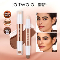 O.two.o Contour Stick Highlighting & Bronzer Face Brightening Double Head Contour Pen Mỹ phẩm trang điểm đường viền không thấm nước