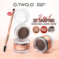 O.TWO.O Gel vẽ chân mày Chống nước Lâu trôi Chì kẻ mày dạng gel Eyebrow Cream & Eyebrow Wax 2-IN-1 4.5g+3.8g