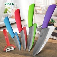 Ouhv Dao Gốm Dao Nhà Bếp 3 4 5 6 inch Peeler Zirconia Lưỡi Đen Trái Cây Đầu Bếp Dao Vege Co