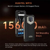 Oukitel wp15 Điện thoại thông minh chắc chắn 6,5 “HD + Octa Core 15600mAh Android11 ​​48MP MT6833 Điện thoại di động NFC