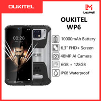 OUKITEL WP6 6.3 "6GB 128GB 48MP 10000mAh IP68 Chống nước 19.5: 9 Điện thoại di động 16.0MP Camera trước Camera ba chân MT6771T Điện thoại di động chống bụi 9V / 2A Sạc nhanh