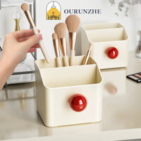 Ourunzhe Dopamine cọ trang điểm hộp lưu trữ dễ thương sáng tạo để bàn chải tủ quần áo màu bóng gốm học sinh hộp đựng bút sao chép