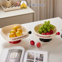 Ourunzhehousehold bàn cà phê thoát nước bàn chân cao đĩa trái cây