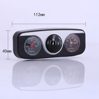 Outdoor Camping Multi-Function 3 in 1 Car Compass with Thermometer Hygrometer Car Gift Ornaments