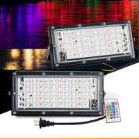 Outdoor Waterproof 220V 50W RGB LED Flood Light Garden Patio Spot Tree Light Landscape Light Remote Control