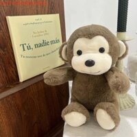 Outdoroasis Đồ chơi khỉ sang trọng, Búp bê khỉ mô phỏng hoạt hình siêu mềm, Đáng yêu 23cm Kawaii Động vật hoang dã Khỉ Thú nhồi bông Búp bê làm dịu cơn thèm ăn cho bé