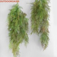 Outdoroasis Lá cây xanh, Cây dương xỉ treo nhân tạo thực tế thanh lịch, Sắp xếp hoa Cây treo giả bằng nhựa 90cm Trang trí phòng khách