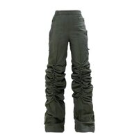 OUTGRID Ruched Stacked Cargo Pants