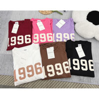 OUTLET3N- Set Đồ Nữ unisex 1996 tay lỡ form rộng , áo thun cổ tròn , quần Sọc Ngắn nữ chất cotton mềm, In logo