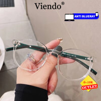 [OUTLET]VIENDO Gọng Kính Mắt  Nam Nữ Tròn Chống Ánh Sánh Xanh Đổi Màu Khi Ra Nắng Hàn Quốc Thời Trang