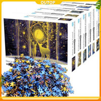 Outop 1000 Chiếc Mini Xếp Hình Tranh Thử Thách Giấy Xếp Hình Đồ Chơi Giải Nén DIY