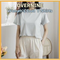 [Over NINE] Áo thun ngắn tay dáng rộng tròn đơn giản dành cho nữ
