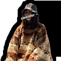 Oversize Phil Island Áo Len Nam Nữ Cặp Đôi Thu Đông Vintage Lười Phong Cách Nhật Bản Retro Màu Cà Phê Đan