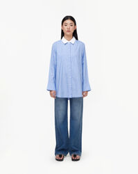 Oversized Patch Shirt - CCR Blue Stripe