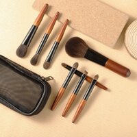 [Ovw] Bộ cọ trang điểm Mini OVW 8 CÁI kèm túi miễn phí Bộ cọ trang điểm tóc bằng sợi