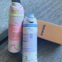 owaLa Cốc cách nhiệt mới với nắp lật, chai nước inox, chai nước cách nhiệt thể thao, bình nước thể thao ngoài trời 24oz KGLW