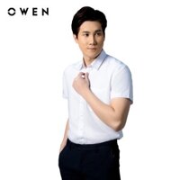 OWEN - Áo sơ mi ngắn tay Regular Fit AR230322NT3 màu Trắng chất liệu Cafe T-Cool