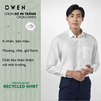 OWEN - Áo sơ mi trắng dài tay Chất Recycle dáng Regularfit / SLIMFIT