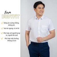 OWEN - Áo sơ mi trắng ngắn tay Owen 100 Nano chống nhăn - Áo sơ mi ngắn tay màu trắng trơn - Bodyfit,39