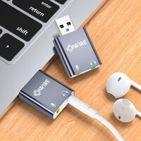 OWIRE Sound Card External USB To 3.5mm Jack Aux headset Adapter Stereo Audio sound card For Speaker PC Mic Laptop Computer PS4 usb audio adapter