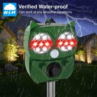 Owl Shaped Motion Sensor Solar Pest Reject Pest Repeller Dog Cat Mouse Bird Garden Animal Repeller