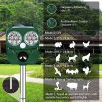 Owl Shaped Motion Sensor Solar Pest Reject Pest Repeller Dog Cat Mouse Bird Garden Animal Repeller
