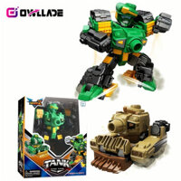 Owllade Transformers Robot Đồ chơi ô tô Optimus Prime One Quà tặng sinh nhật cho trẻ em Bé trai màu xanh lá cây KLWWJ-0808-TKZW