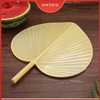OWTWO Nhựa Quạt lá cọ Màu vàng Cổ điển Quạt bushel Bền Dày Quạt chống vỡ