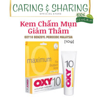 OXY 10 giảm mụn, giảm thâm. Kem chấm mụn Oxy10 Benzoyl Peroxide Malaysia 10g