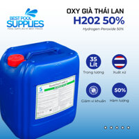 Oxy già Thái Lan H2O2 50% Can 35 lít, tẩy mốc, khử trùng nước, sát trùng kiểm soát tảo