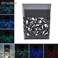 Oxygen072 Đèn LED năng lượng mặt trời ngoài tường rỗng Sconces cho sân vườn Cửa trước Sân sau