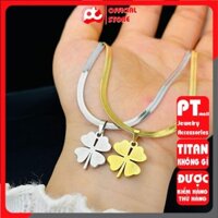 OYJR dây chuyền titan không gỉ cỏ 4 lá vòng cổ không gỉ nữ  trang sứ c Jewelry bốn