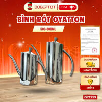 [OYT759] Bình rót OYATTON ấm pha trà, đựng cà phê dung tích lớn 500-800ml, ấm đựng nước inox dày sang trọng