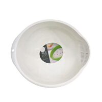 P-00242W – Bát vo gạo có khe thoát nước  – White  (P&Q)