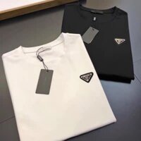 P * A / A Cổ Điển Ánh Sáng Sang Trọng Nam Thu Đông Mới Tam Giác Áo Thun Dài Tay Cổ Tròn Đa Năng Cotton Nguyên Chất Đế S