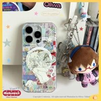 P l ng iPhone 11 pro max p iPhone 11 RUKAWAZxOliwa Oliwa Joint Original Bộ nhớ mờ từ tính cổ điển dễ thương Thích hợp cho iPhone Apple 15 / promax / 14 / 13 Vỏ điện thoại imd hai lớp lỗ lớn