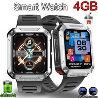 P-Luxury Smart Watch tai nghe Bluetooth Tai nghe TWS Two trong One Hifi 9D Stereo Sports Sports 4GB Memory Music Play smartwatch - Màu đen