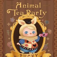 P POPMART chính thức POPMART PUCKY Elf Animal Tea Party Series Hộp bí ẩn Quà tặng sinh nhật Ngày trẻ em 29V2