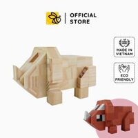 p0. (DIY) Kit Tô Màu Mô Hình Khủng Long 3 Sừng (s)