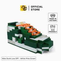p0. Mô Hình Gỗ Giày Nike Dunk Low x Off-White "Pine Green" (Art Toy)