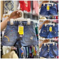 P154 Quần short jeans bé gái siêu mềm đẹp, hàng dư chất lượng lắm ạ