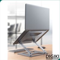 P18 Giá đỡ laptop nhôm tản nhiệt có thể gấp gọn  kích thước lớn  từ nhôm cao cấp chắc chắn, điều chỉnh độ cao, độ dốc.