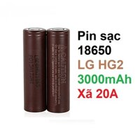 [P28] Pin sạc 18650  LG HG2 3000mah xã 20A hàng chính hãng mới 100% chuyên thiết bị xã cao